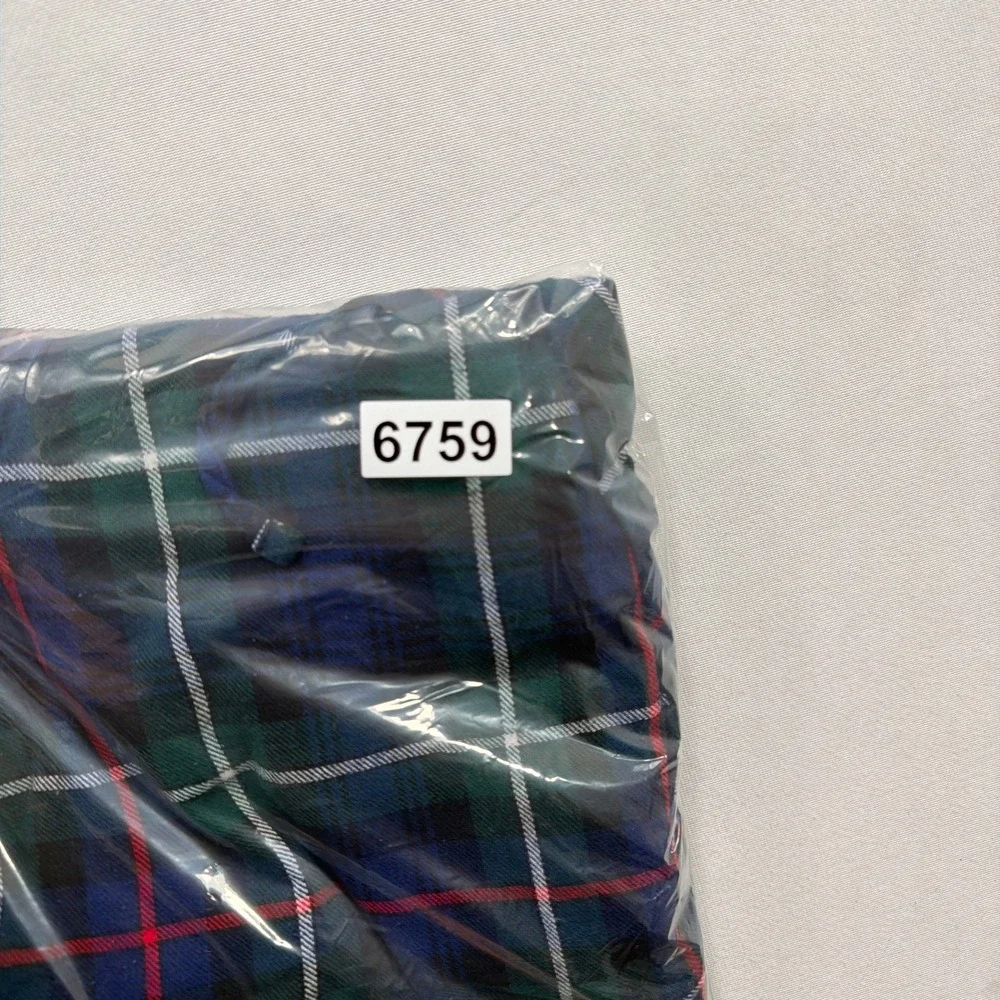 Polo Ralph Lauren Pajama Pants Plaid Flannel Cotton Green Blue Mens Size M